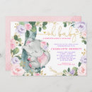 Search for pink elephant baby shower invitations Little peanut