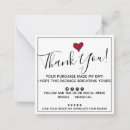 Search for thank you for purchase note Social media