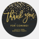 Search for thank you for coming stickers Gold glitter