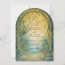 Search for enchanted wedding invitations Trees flowers misty forest