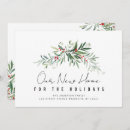 Search for holiday moving announcement cards We have moved