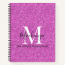 Search for hot pink glitter notebooks Girly