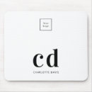 Search for black and white mousepads Monogram monogrammed name