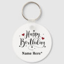 Search for birthday keychains Typography