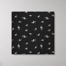 Search for black and white floral canvas prints Retro