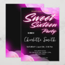 Search for neon sweet 16 invitations Girls 16th birthday