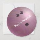 Search for ten pin bowling invitations Pink