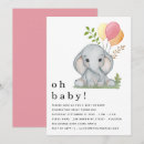 Search for pink elephant baby shower invitations Jungle