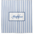 Search for ticking stripe shower curtains Blue
