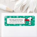 Search for snoopy return address labels Snoopy's doghouse
