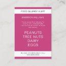 Search for food allergy business cards Allergies