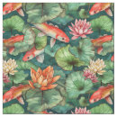 Search for koi fish fabric Watercolor
