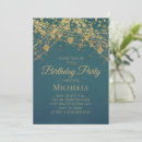 Search for teal birthday invitations Gold