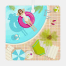 Search for swimming pool ornaments Girl