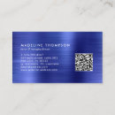 Search for metallic blue business cards Construction