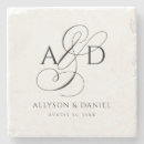 Search for marble monogram coasters Black and white