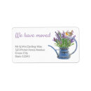 Search for lavender return address labels Watercolor