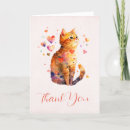 Search for cat thank you cards Feline
