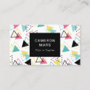 Search for triangle business cards Pink