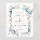 Search for dusty blue and peach wedding invitations Greenery