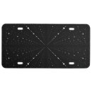 Search for plastic license plates Black and white