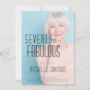 Search for seventy and fabulous invitations Black white