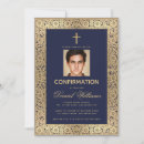 Search for photo confirmation invitations Navy blue