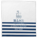 Search for navy blue and white stripes napkins Sailing