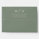 Search for sage green wedding envelopes Monogram initials