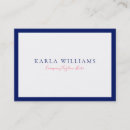 Search for navy business cards White