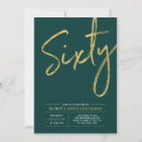 Search for green 60th birthday invitations Typography