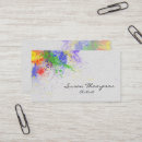 Search for paint splatter business cards Colorful