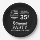 Search for police paper plates Thin blue line