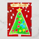 Search for kids drawing christmas cards Red