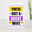 Search for funny wife cards Typography