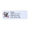 Search for gothic return address labels Black and red