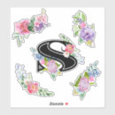 Search for alphabet s stickers Floral monogram