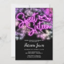 Search for neon sweet 16 invitations Calligraphy handwritten font