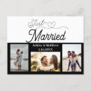 Search for just married postcards Elegant modern minimalist stylish