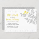 Search for bird baby shower invitations Gray