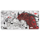 Search for dragon license plates Red