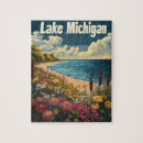 Search for lake michigan puzzles Vintage