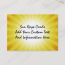 Search for sunshine business cards Orange