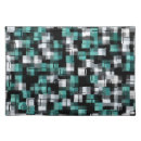 Search for silver on blue placemats Aqua