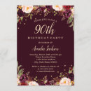 Search for red 90th birthday invitations Flowers