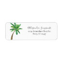 Search for palm trees return address labels Watercolor