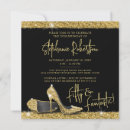 Search for gold high heel shoe invitations For her