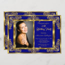 Search for royal blue and gold birthday invitations Diamonds