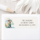 Search for funny return address labels Watercolor