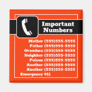 Search for phone number magnets Important numbers
